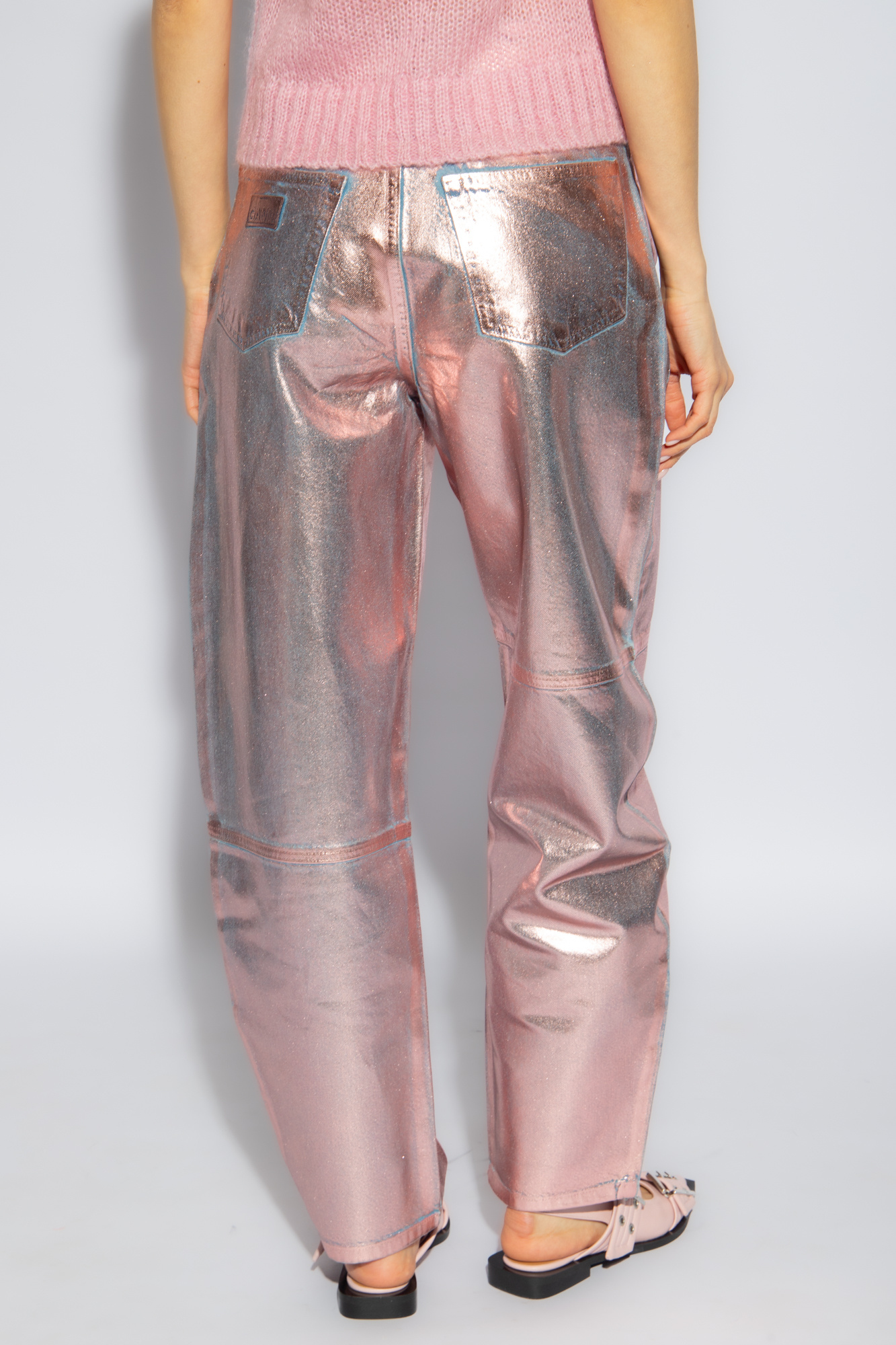 Pink Ganni 'balloon' type jeans Ganni - ZIMMERMANN floral